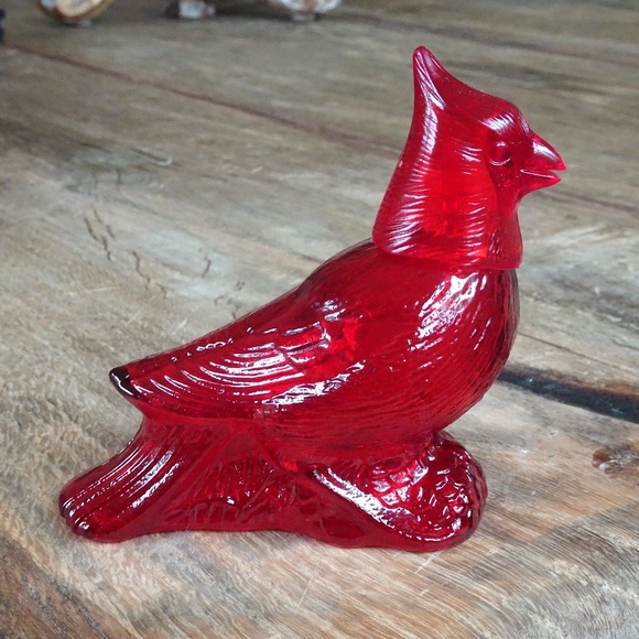 Vintage 1970s Avon Red Glass Cardinal Empty Perfume Bottle Decor - Bottle Only! - Picture 8 of 9